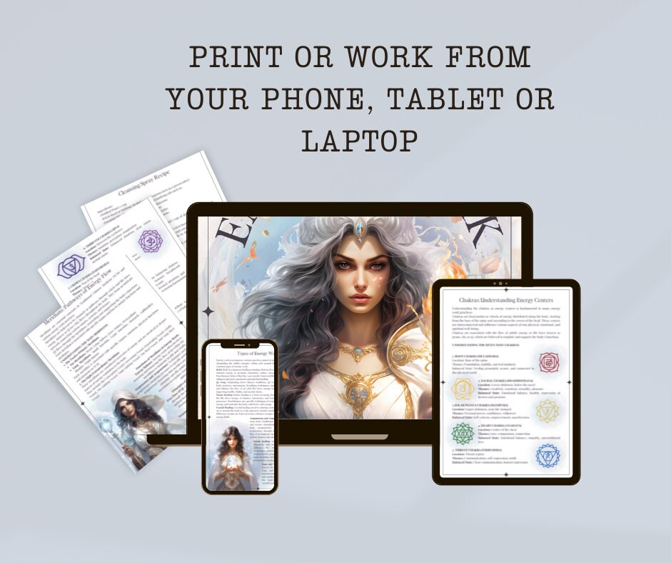 Energy Work. Basic Guide. Printable