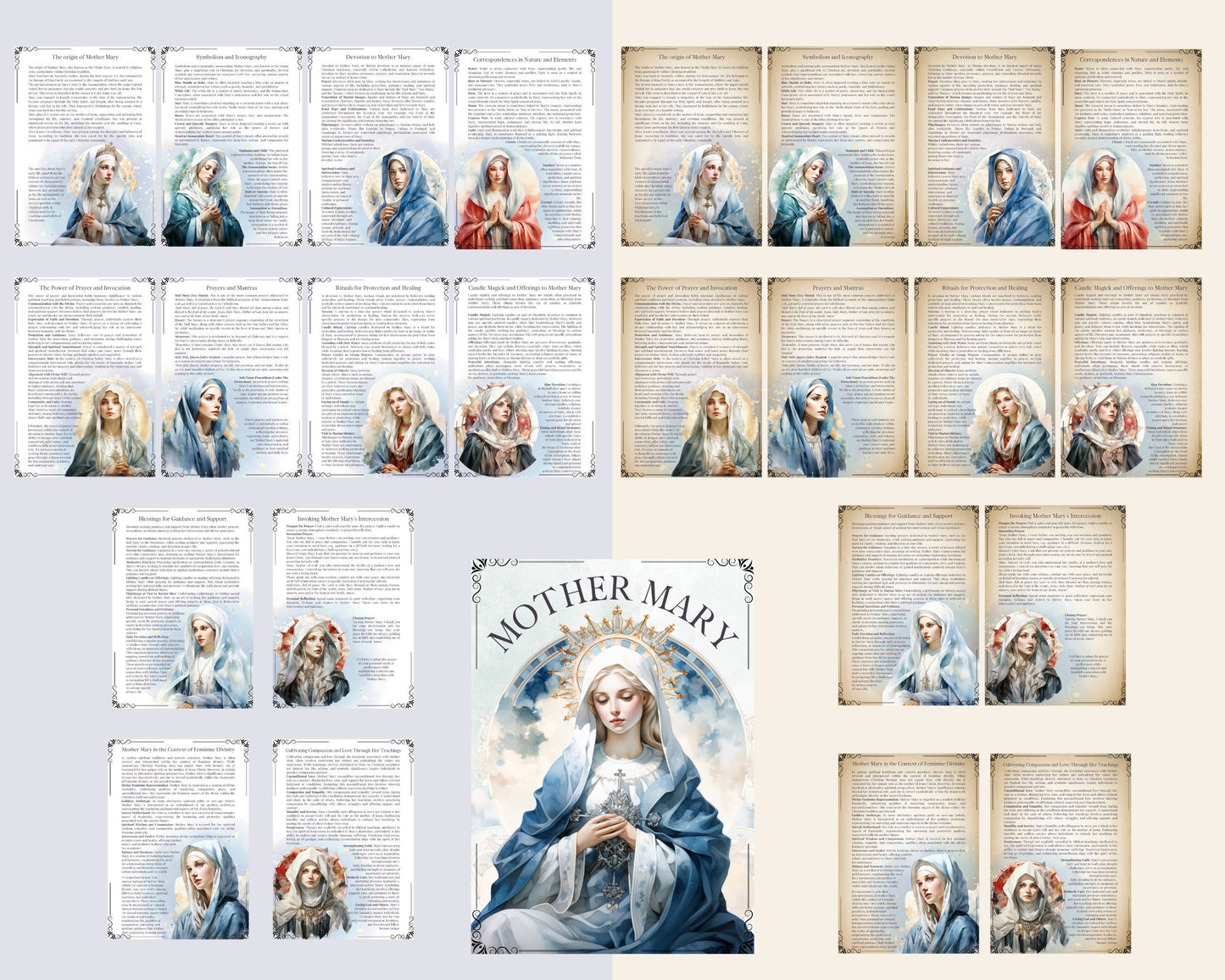 Mother Mary. Saint Mary. Virgin Mary. Marian devotion. Beautiful pages. Printable