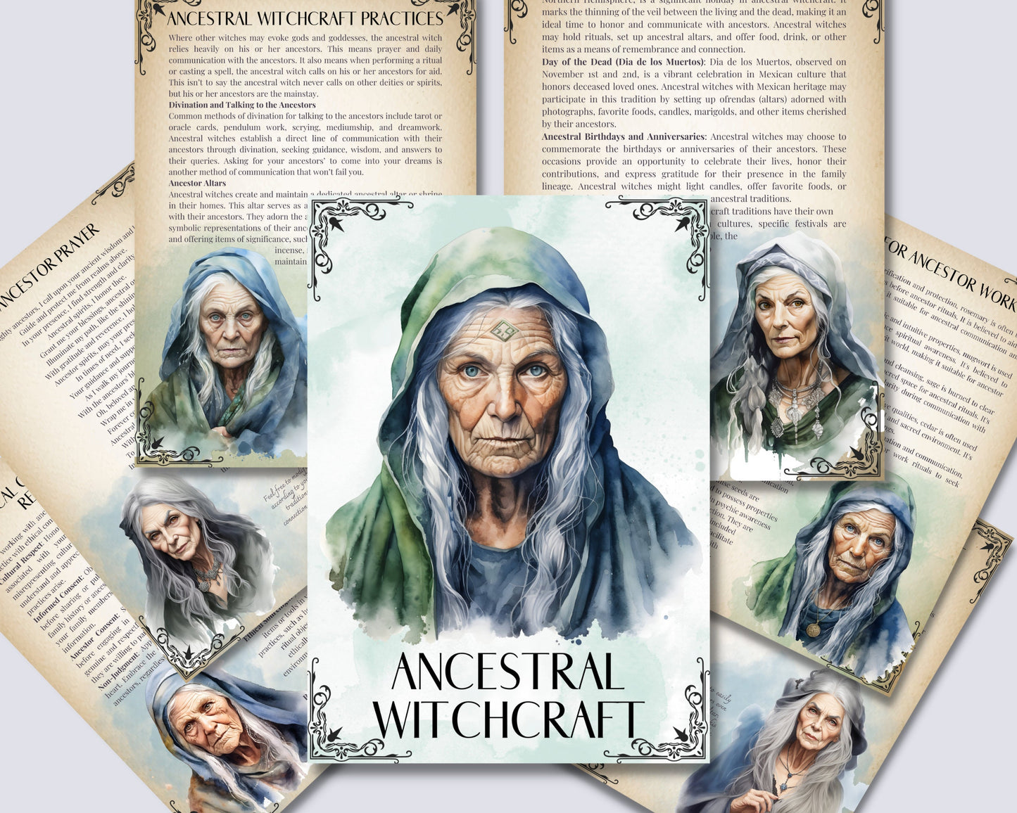 Ancestral Witchcraft. Beautiful pages for your Book Of Shadows. Printable