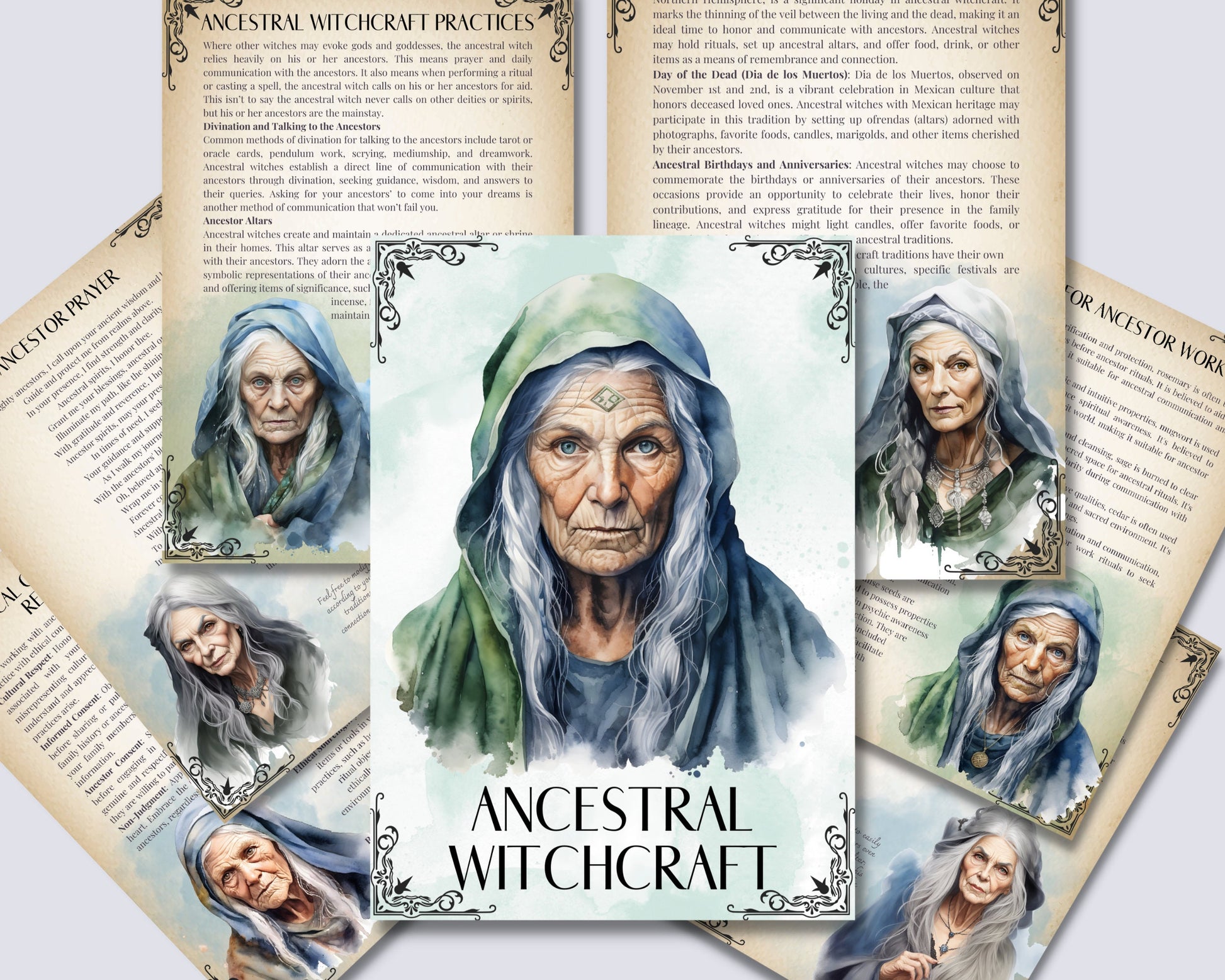 Ancestral Witchcraft. Beautiful pages for your Book Of Shadows. Printable