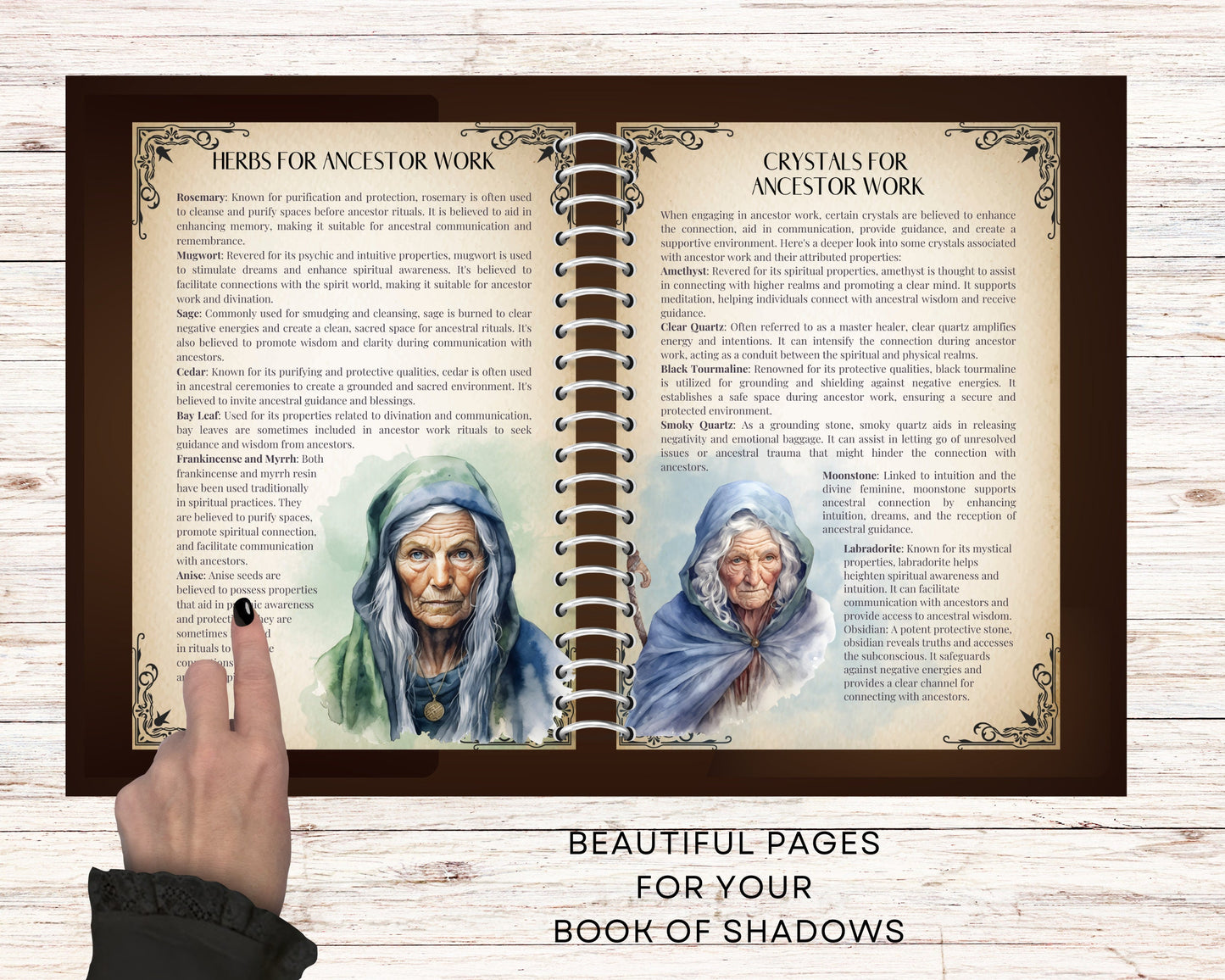 Ancestral Witchcraft. Beautiful pages for your Book Of Shadows. Printable