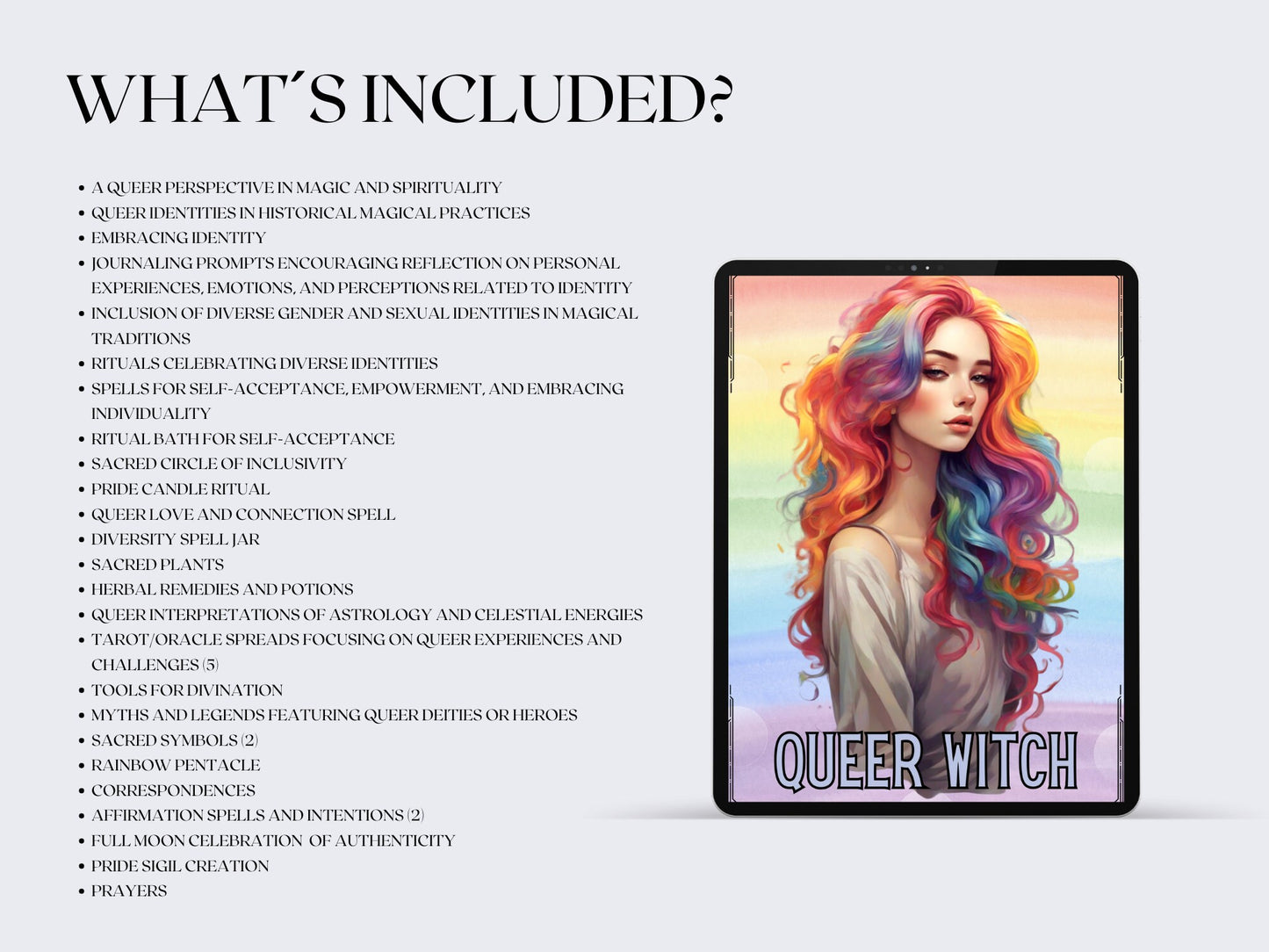 Queer Witch. Basics. Grimoire printable pages. 32 pages.