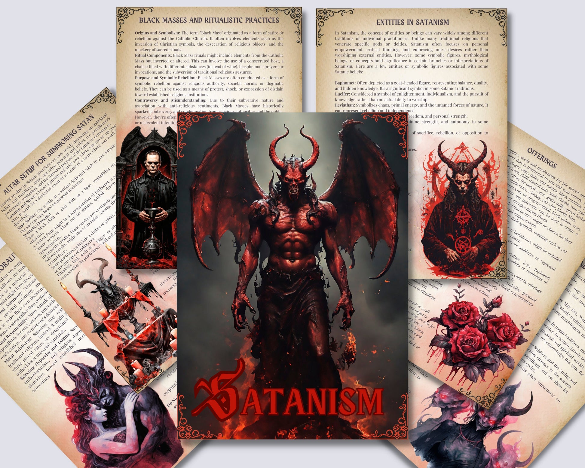 Satanism.Basics. Grimoire printable pages.