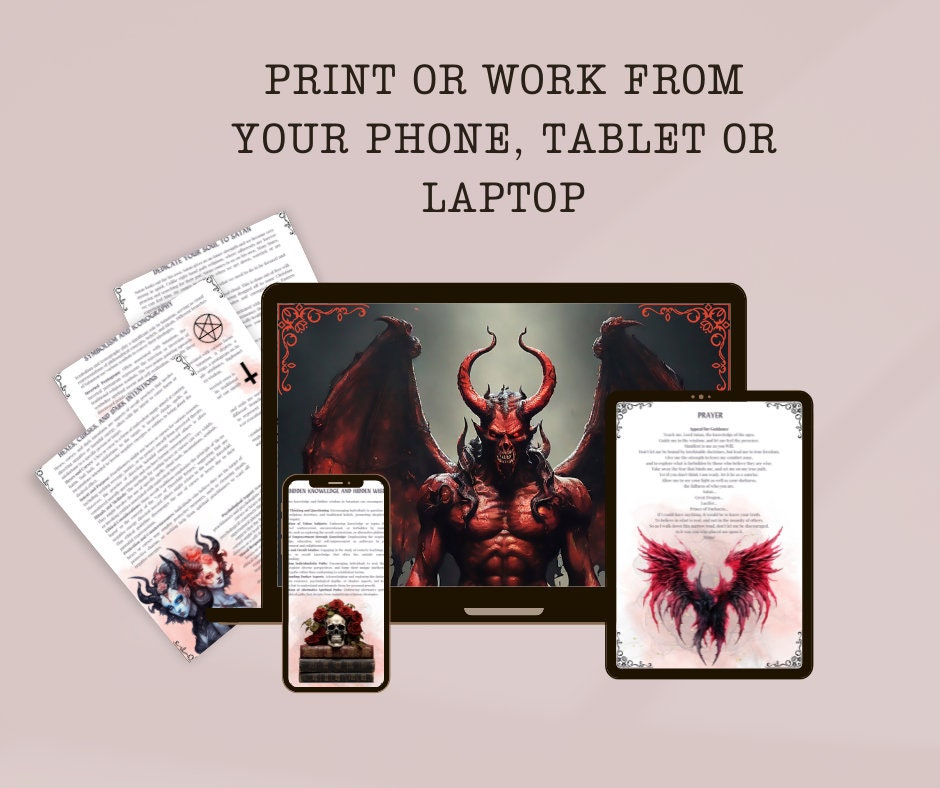 Satanism.Basics. Grimoire printable pages.