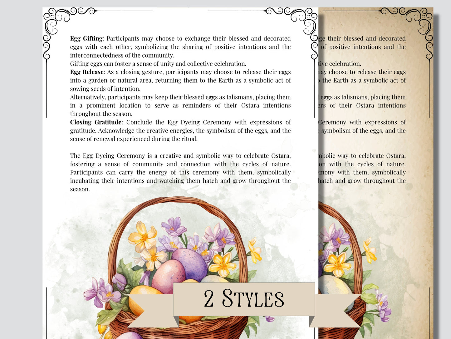 Ostara. Rituals and Ceremonies. Printable pages for your Book Of Shadows or Grimoire.
