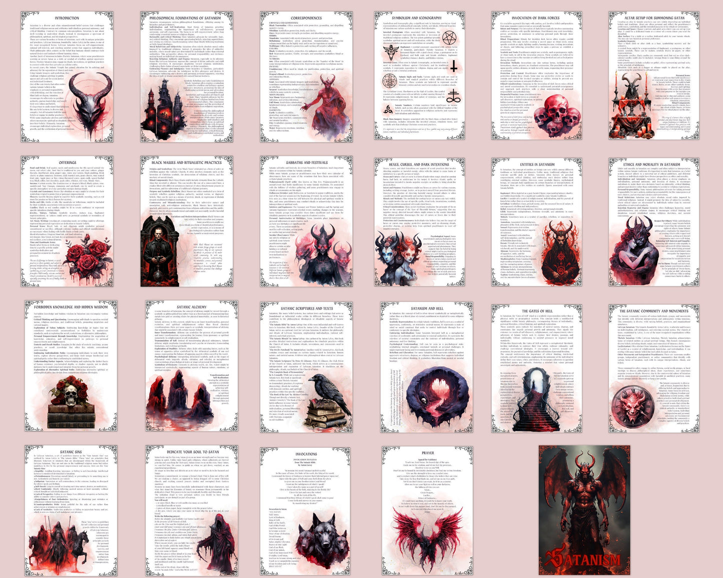 Satanism.Basics. Grimoire printable pages.