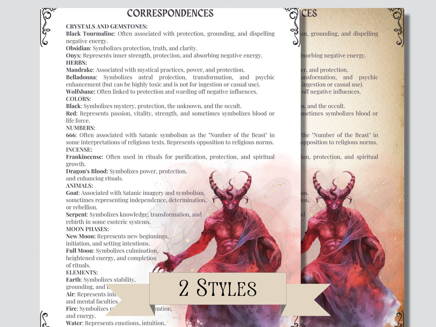 Satanism.Basics. Grimoire printable pages.