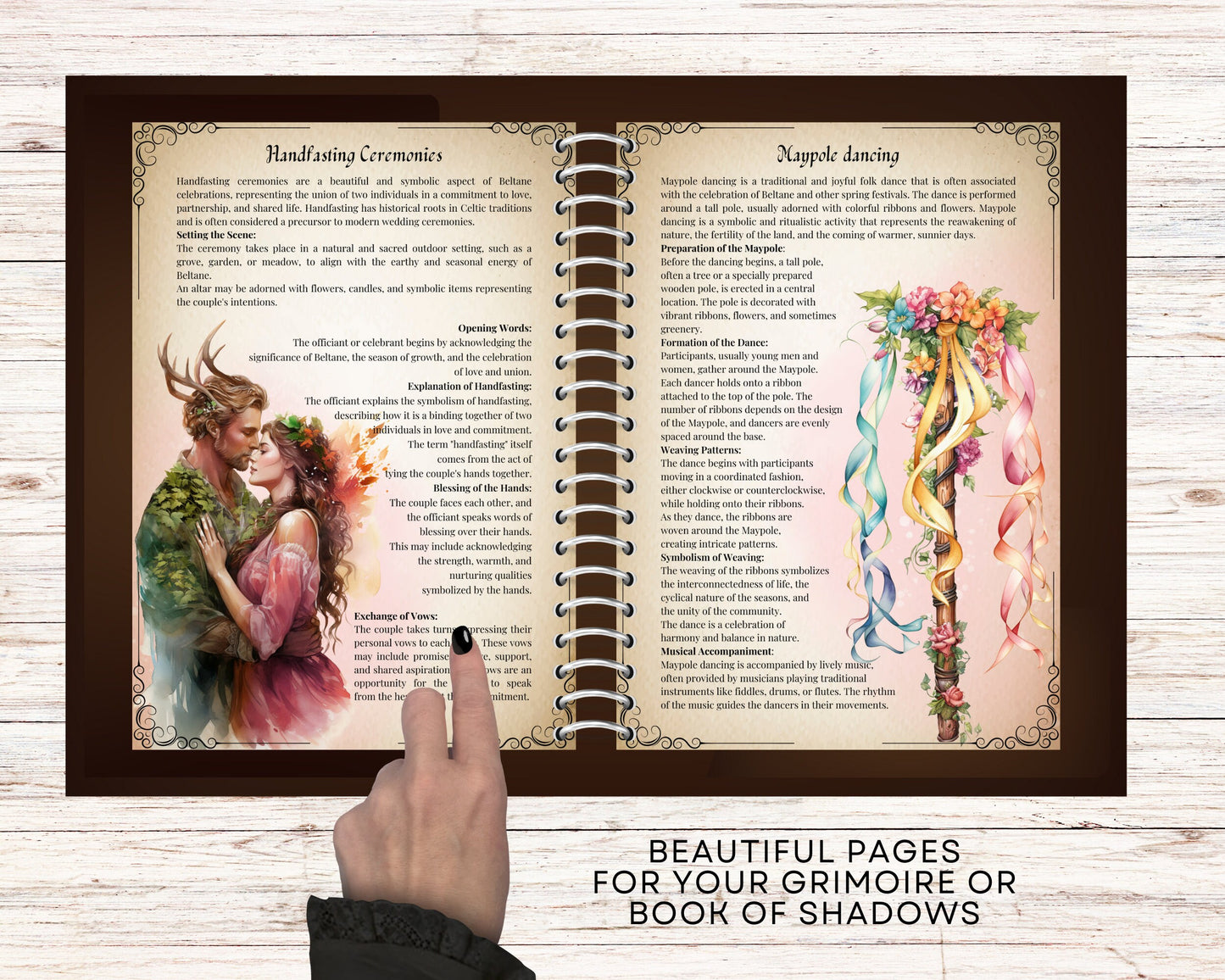 Beltane. Rituals and Ceremonies. Printable pages for your Grimoire or Book Of Shadows.