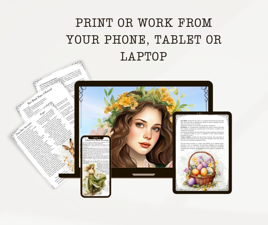 Ostara. Rituals and Ceremonies. Printable pages for your Book Of Shadows or Grimoire.