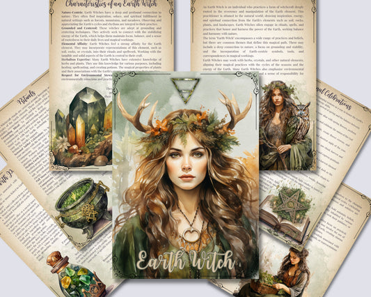 EARTH WITCH. Beautiful pages for your Grimoire or Book of Shadows. Printable