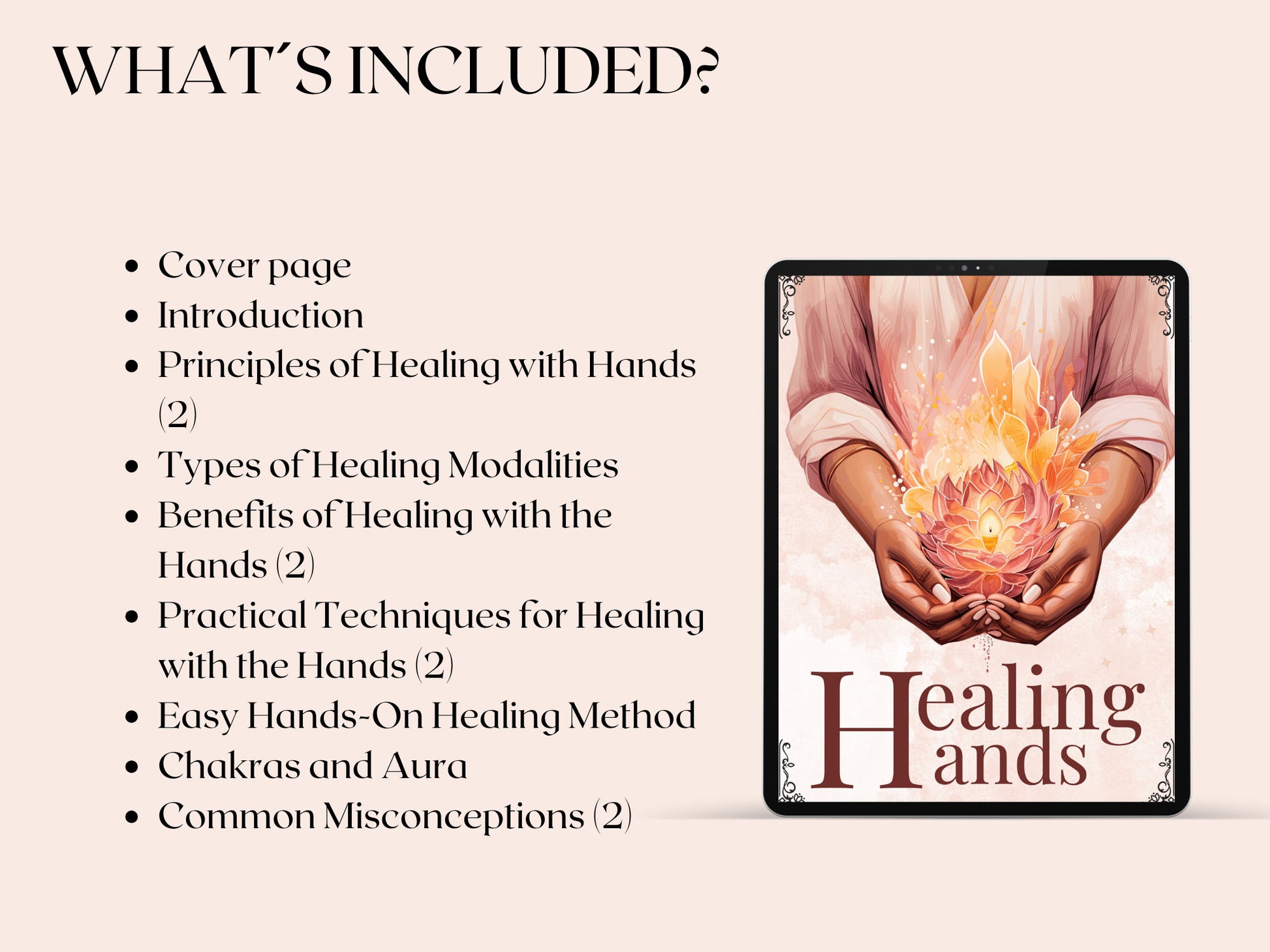 Healing Hands. Basics. Beautiful pages for your Grimoire or Book Of Shadows.