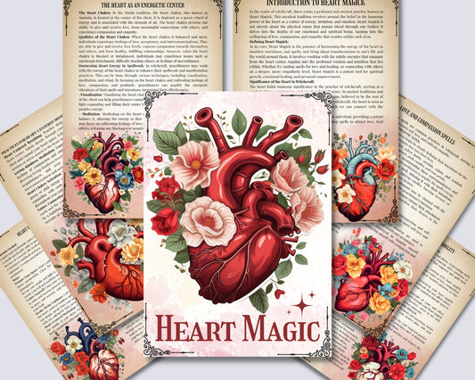 HEART Magick. Basics. Beautiful pages for your Grimoire or Book Of Shadows