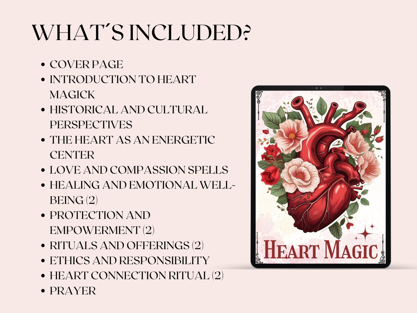 HEART Magick. Basics. Beautiful pages for your Grimoire or Book Of Shadows