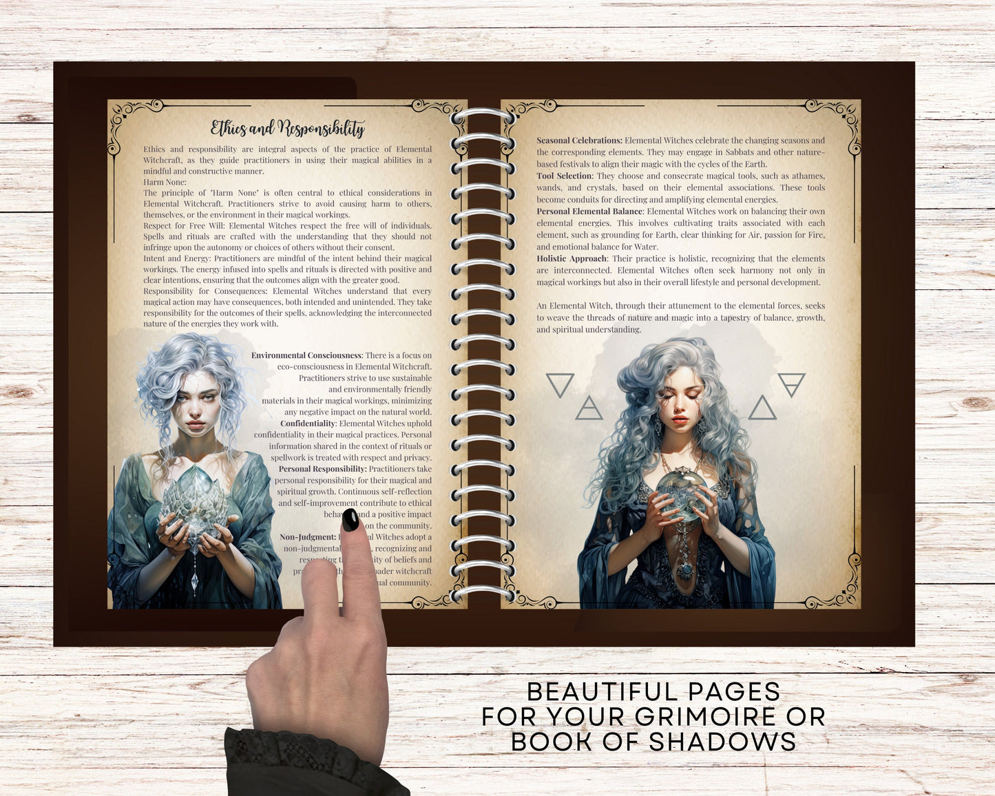 The Elemental Witch. Basics. Beautiful pages for your Grimoire or Book Of Shadows. Printable