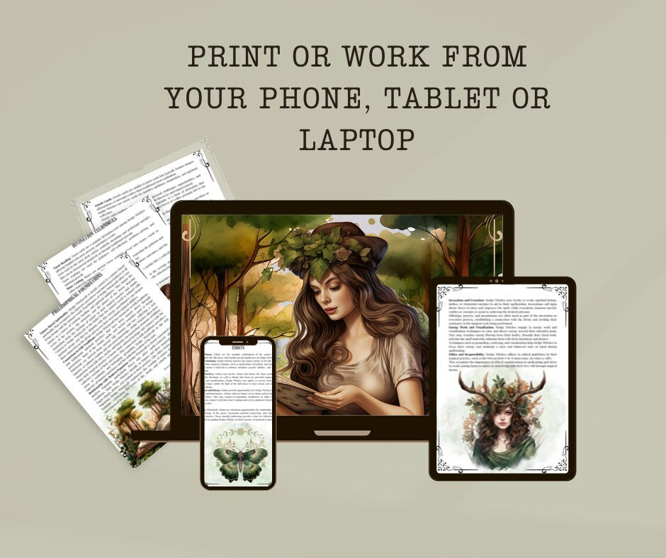 Hedge Witch. Basics. Beautiful pages for your Grimoire or Book Of Shadows