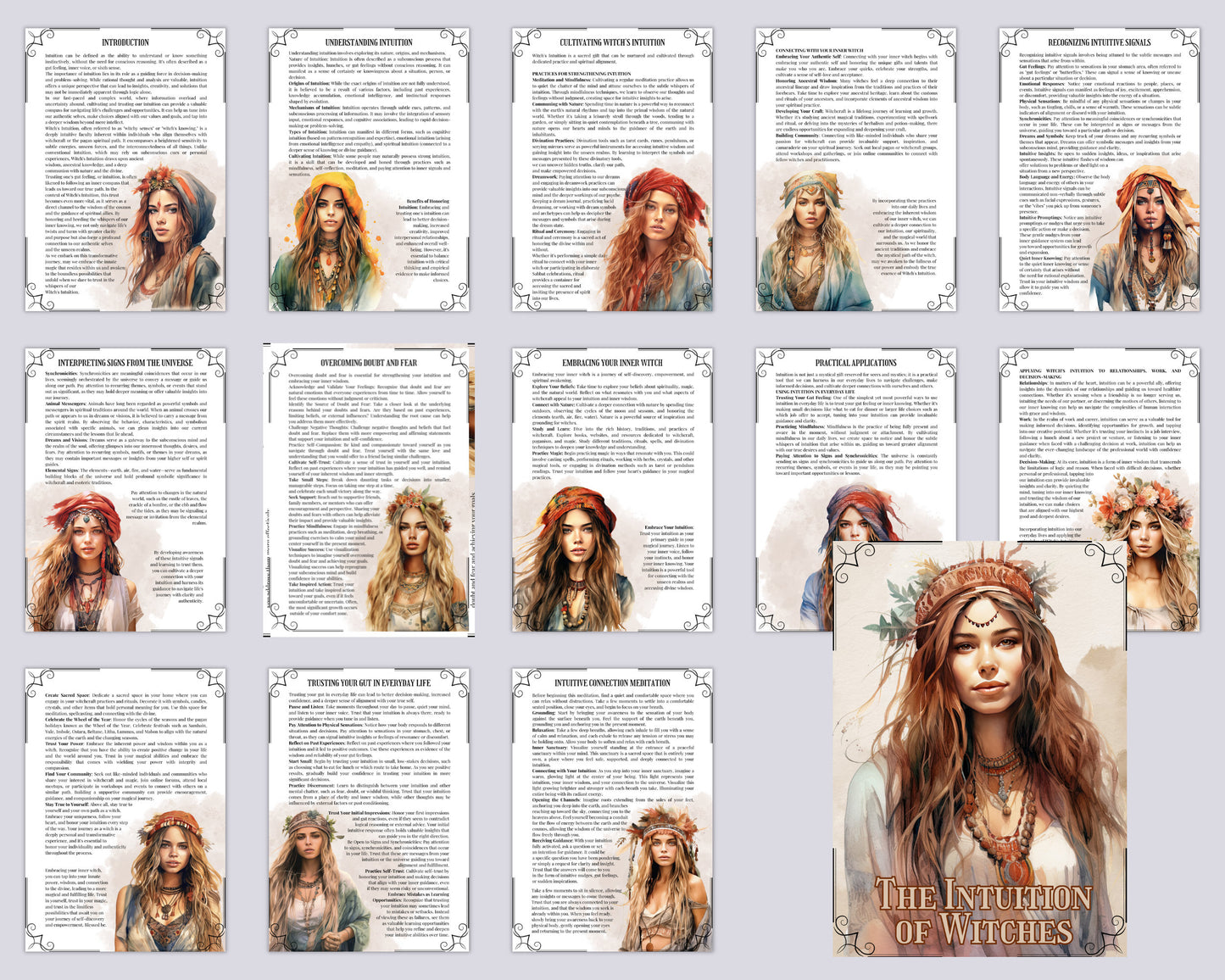The Intuition of Witches: How to Trust Yourself When Something Doesn't Feel Right. Printable Grimoire pages