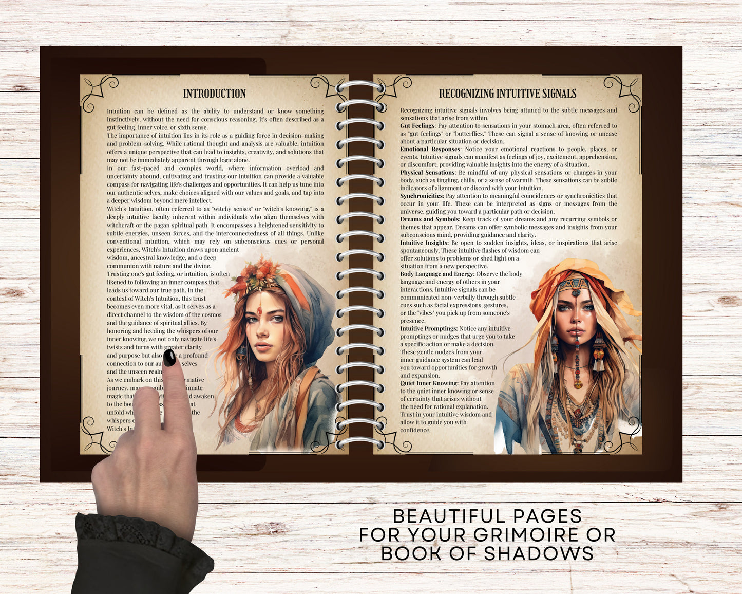 The Intuition of Witches: How to Trust Yourself When Something Doesn't Feel Right. Printable Grimoire pages