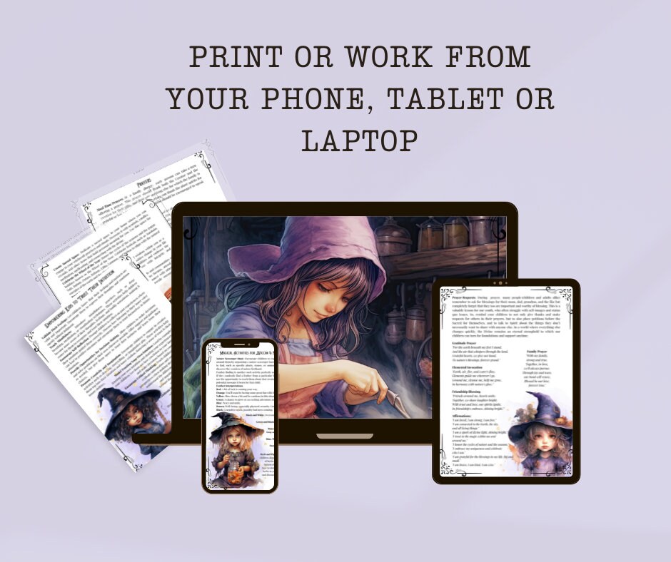 Wicca for Children. How to Teach Kids about Magick. Basics. Beautiful pages for your Grimoire or Book Of Shadows. Printable.