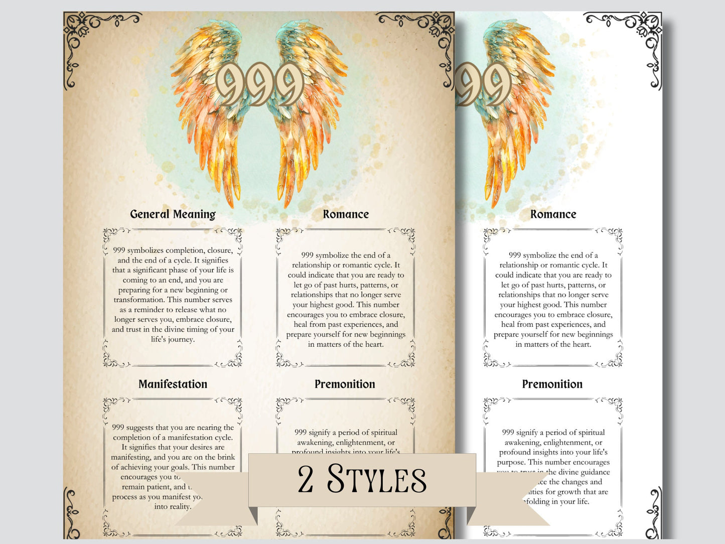 Angel numbers meanings + Bonus (Aura with Angel Numbers Set Wall Art). Printable