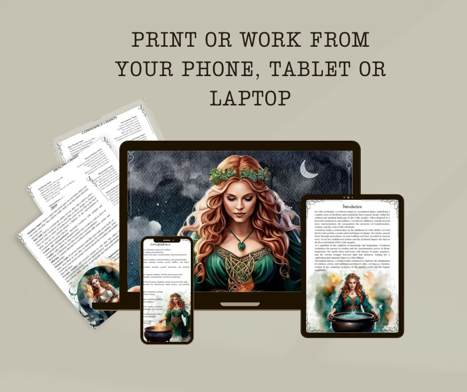 Cerridwen. Beautiful pages for your Grimoire or Book Of Shadows