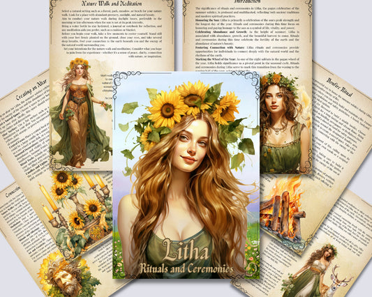 Litha. Rituals and Ceremonies. Printable pages for your Book Of Shadows.