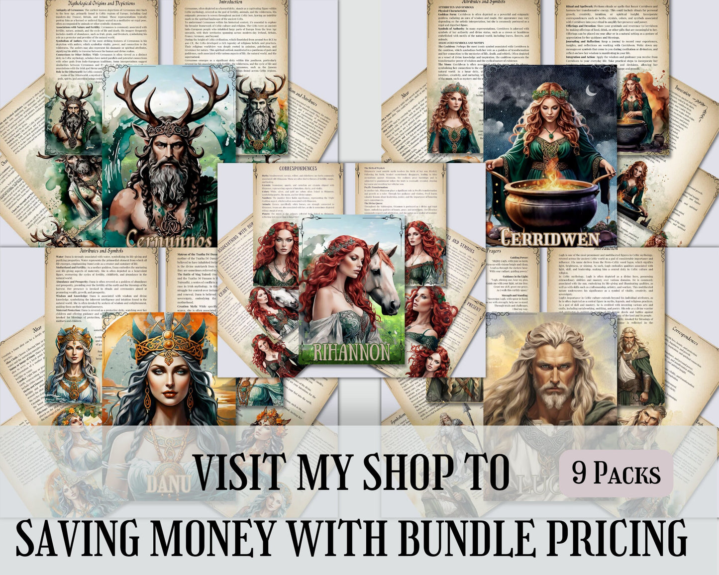 Cerridwen. Beautiful pages for your Grimoire or Book Of Shadows