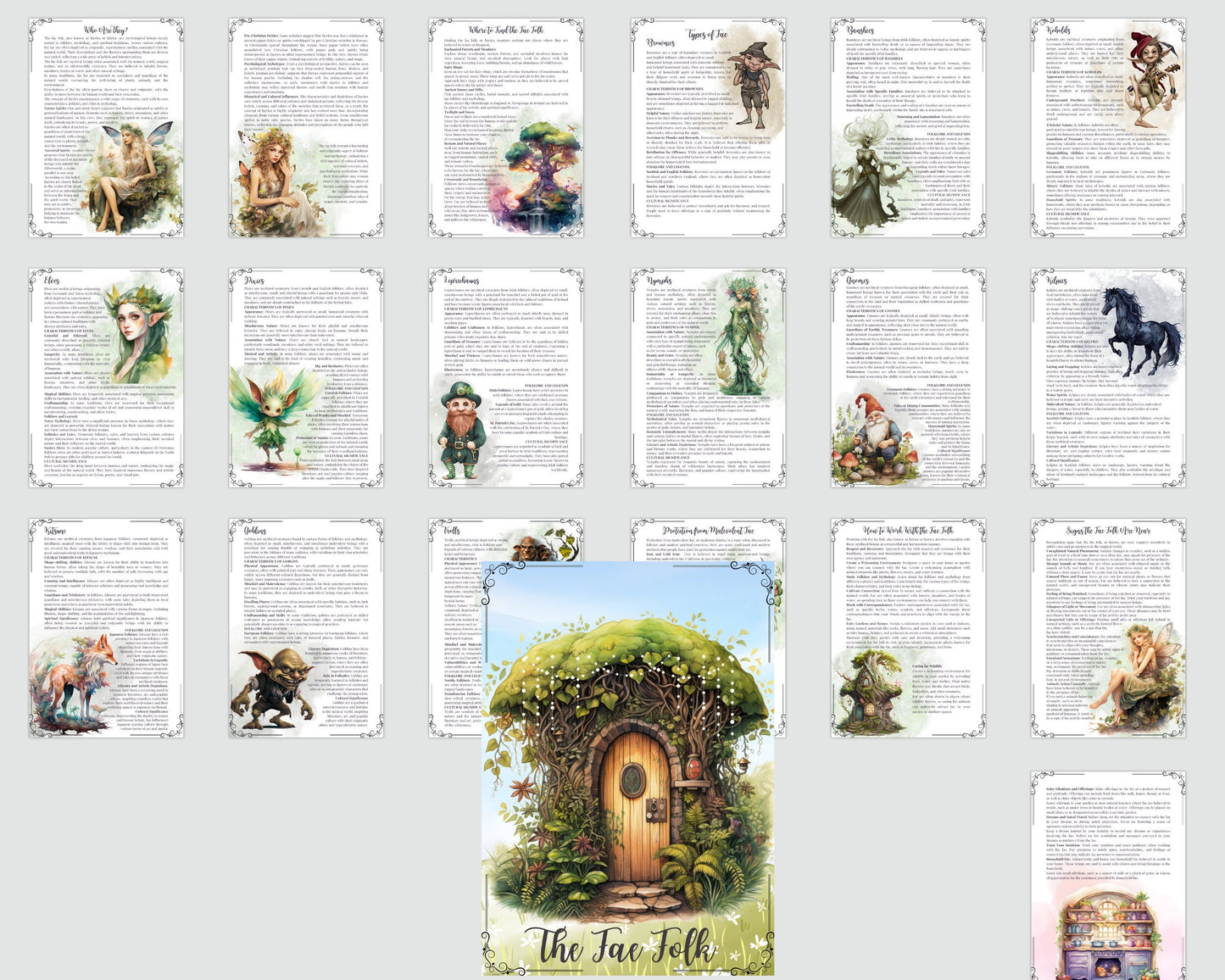 The Fae Folk: Your ULTIMATE Basic Guide on Everything About Fairies. PRINTABLE.