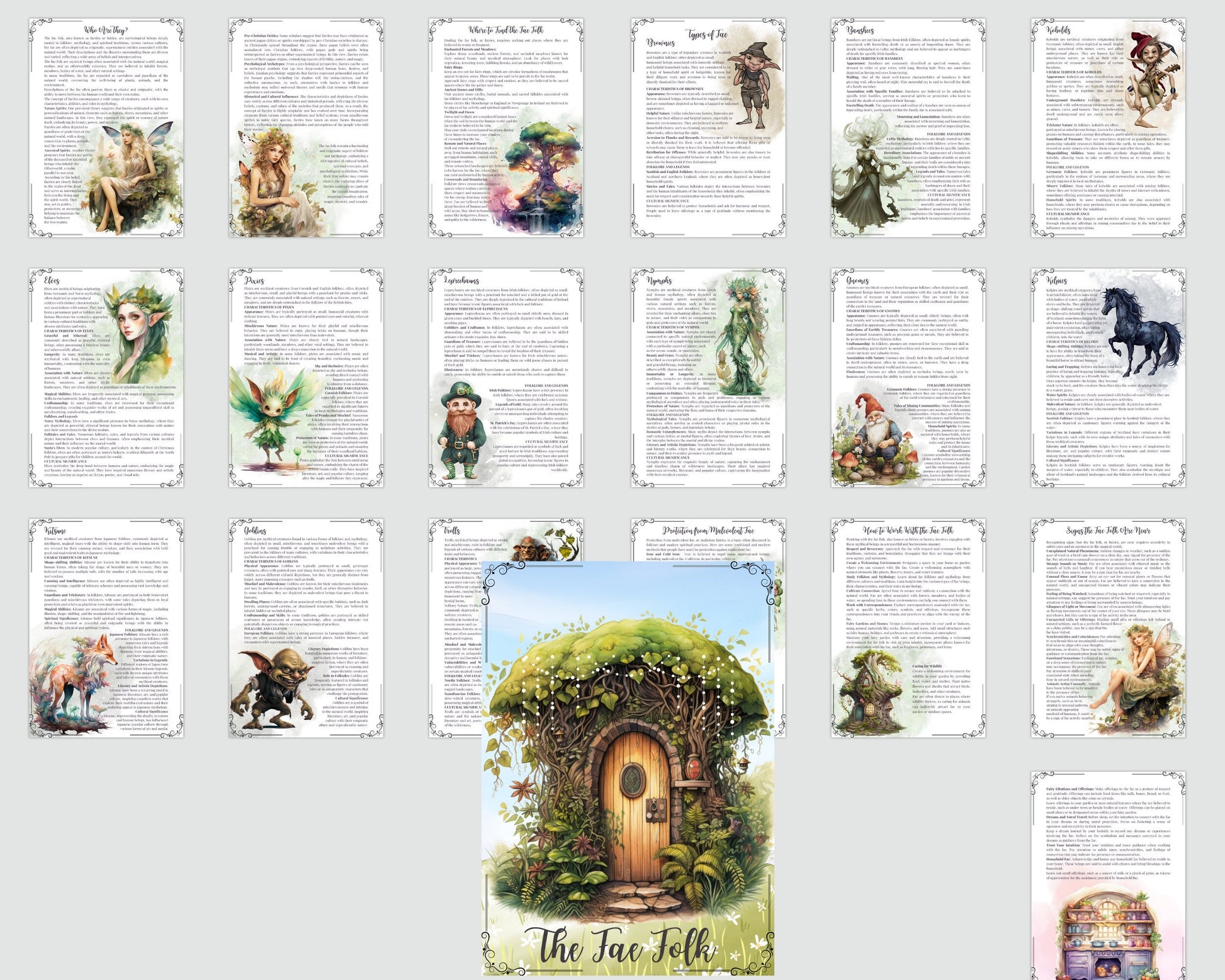 The Fae Folk: Your ULTIMATE Basic Guide on Everything About Fairies. PRINTABLE.