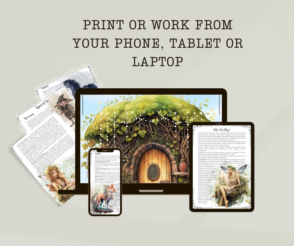 The Fae Folk: Your ULTIMATE Basic Guide on Everything About Fairies. PRINTABLE.