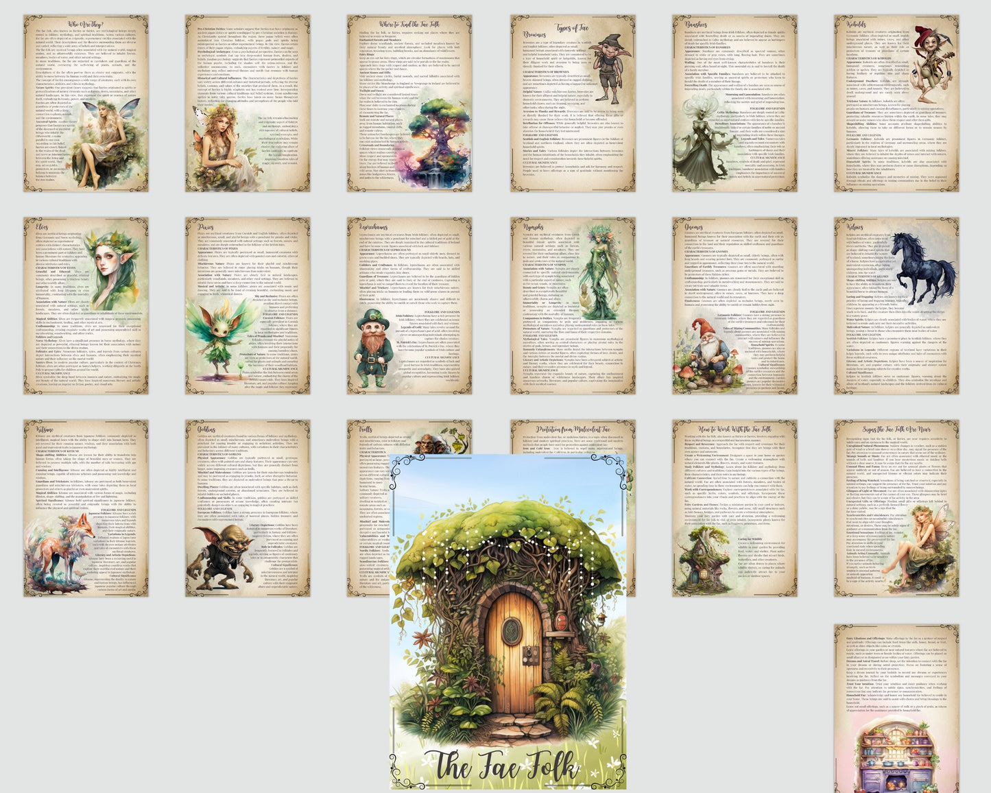 The Fae Folk: Your ULTIMATE Basic Guide on Everything About Fairies. PRINTABLE.