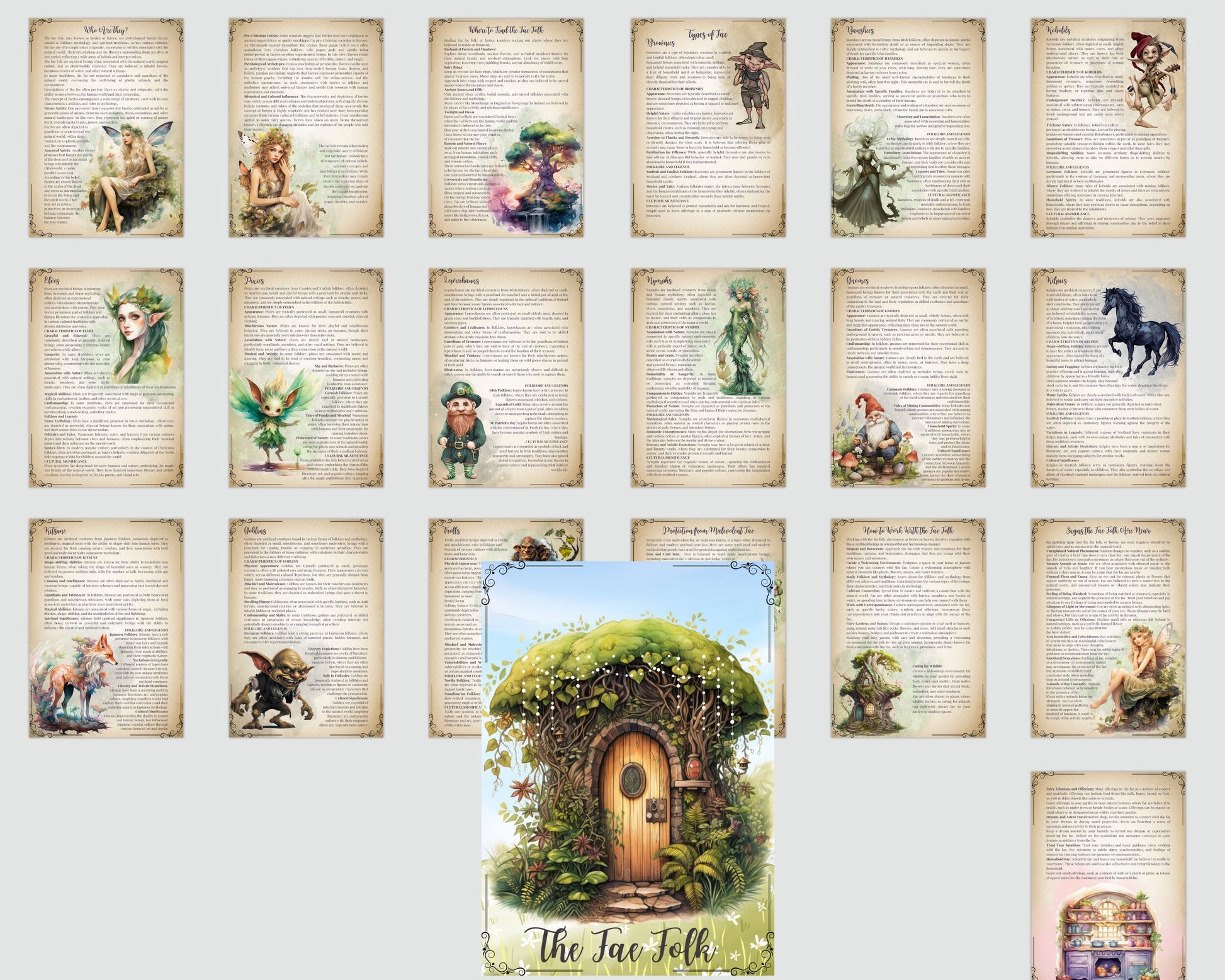The Fae Folk: Your ULTIMATE Basic Guide on Everything About Fairies. PRINTABLE.