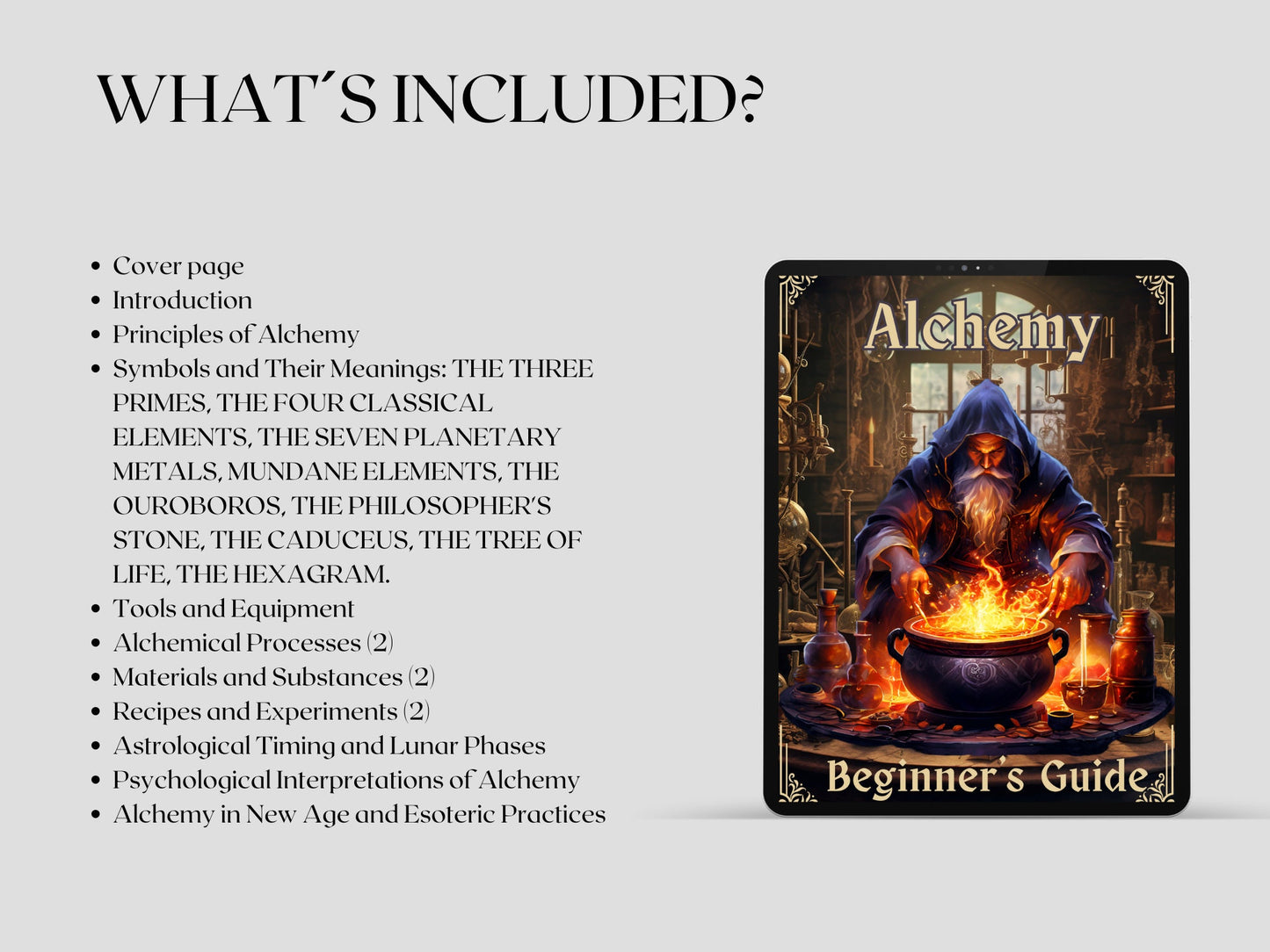 Alchemy Guide for Beginners. Beautiful pages for your Grimoire or Book Of Shadows. Printable