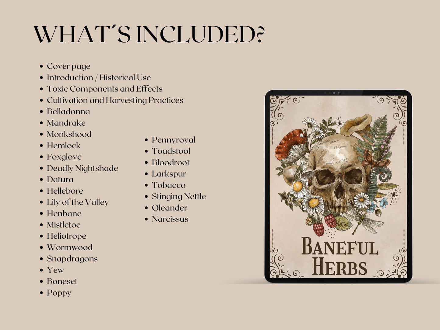 The Ultimate Baneful Herbs Collection- Grimoire Printable, Book of Shadows Printable, Poisonous Herbs