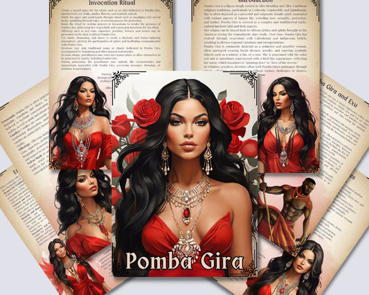 Pomba Gira. Basic guide. Beautiful pages for your Grimoire or Book Of Shadows. Printable.