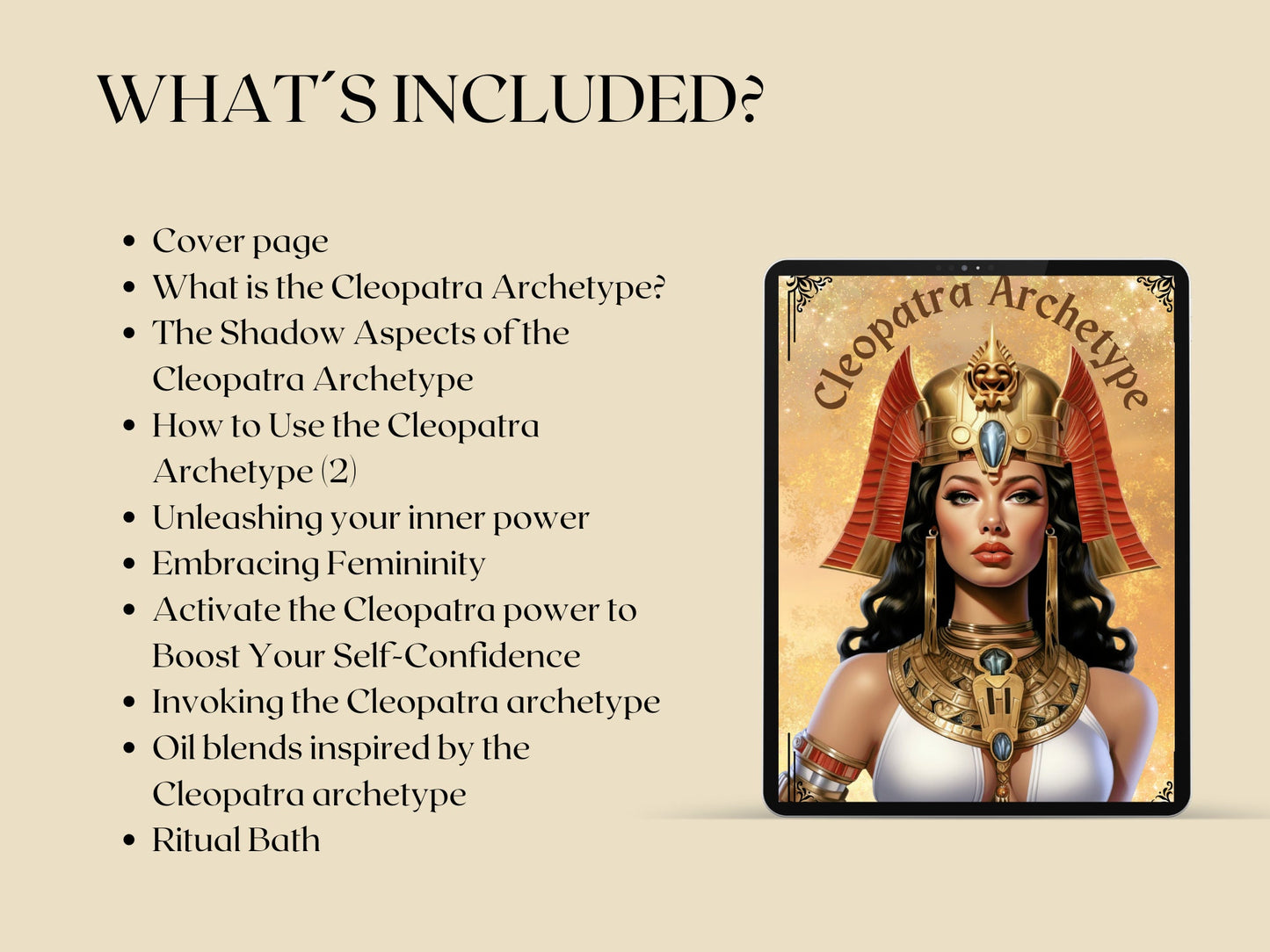 Cleopatra Archetype: Unleash Your Inner Power, Femininity, and Success. Printable.