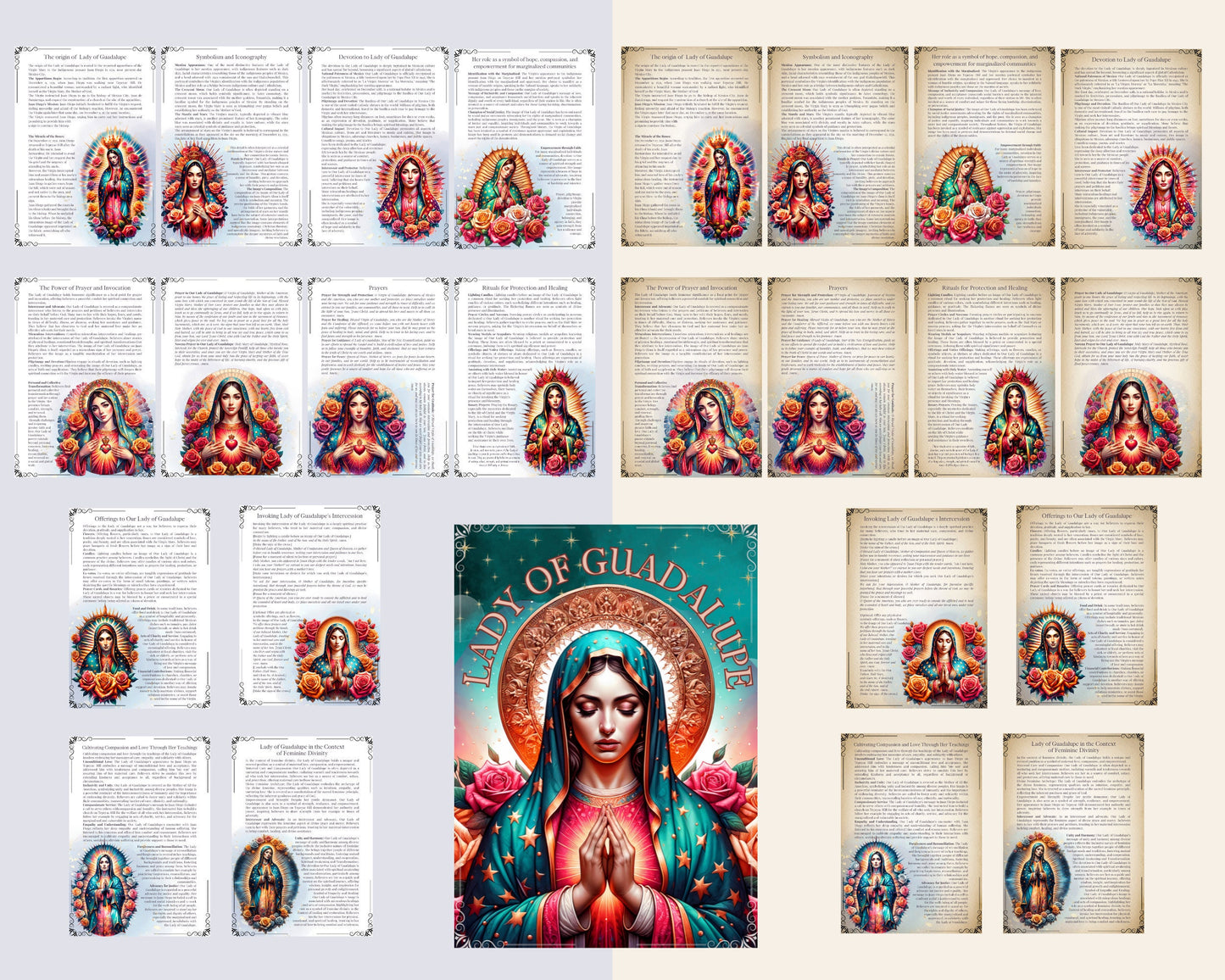 Our Lady of Guadalupe. Beautiful pages. Printable