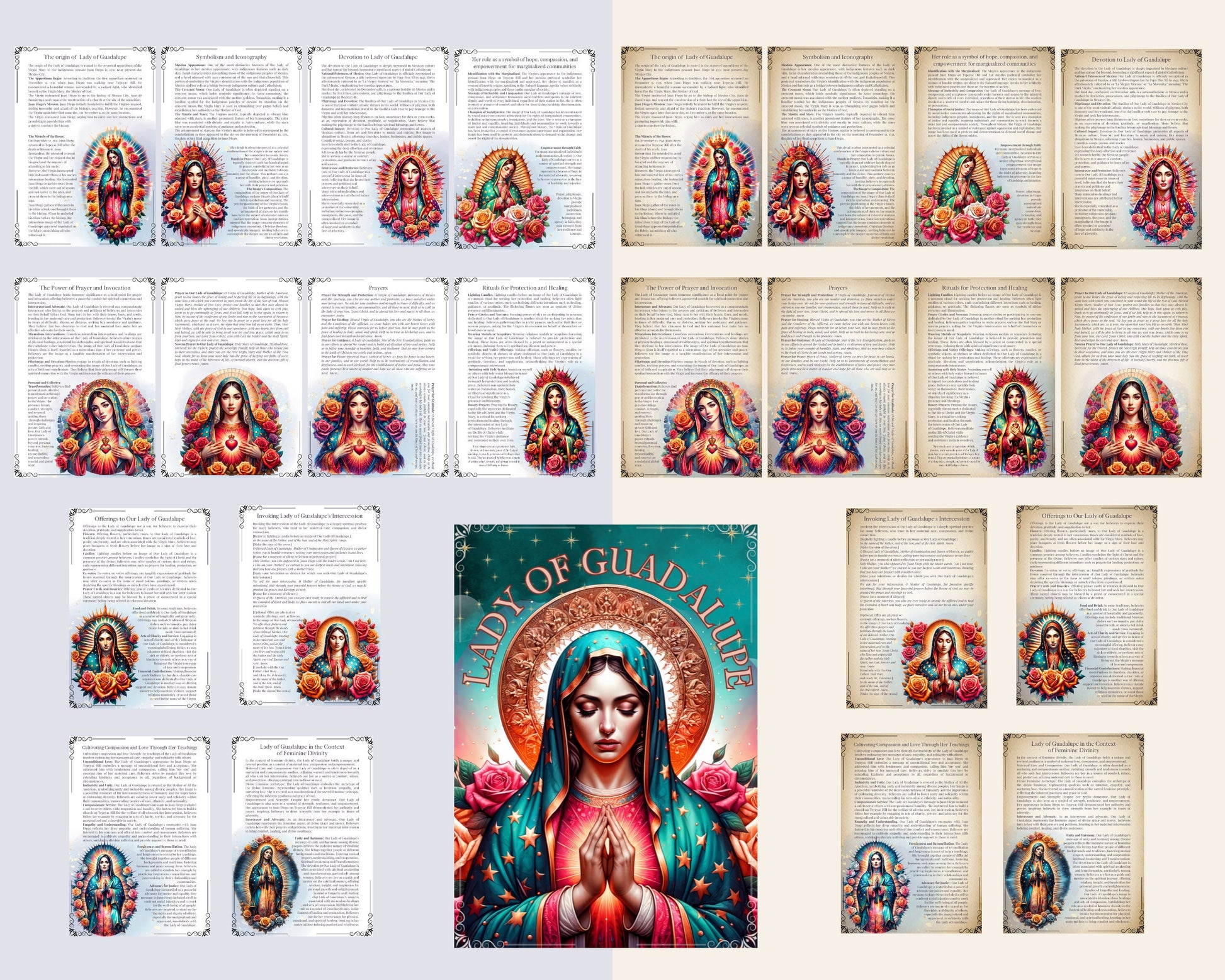 Our Lady of Guadalupe. Beautiful pages. Printable