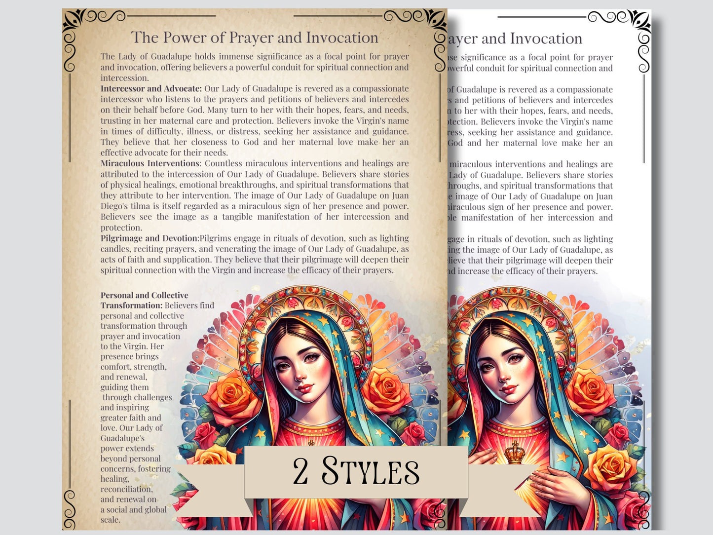 Our Lady of Guadalupe. Beautiful pages. Printable