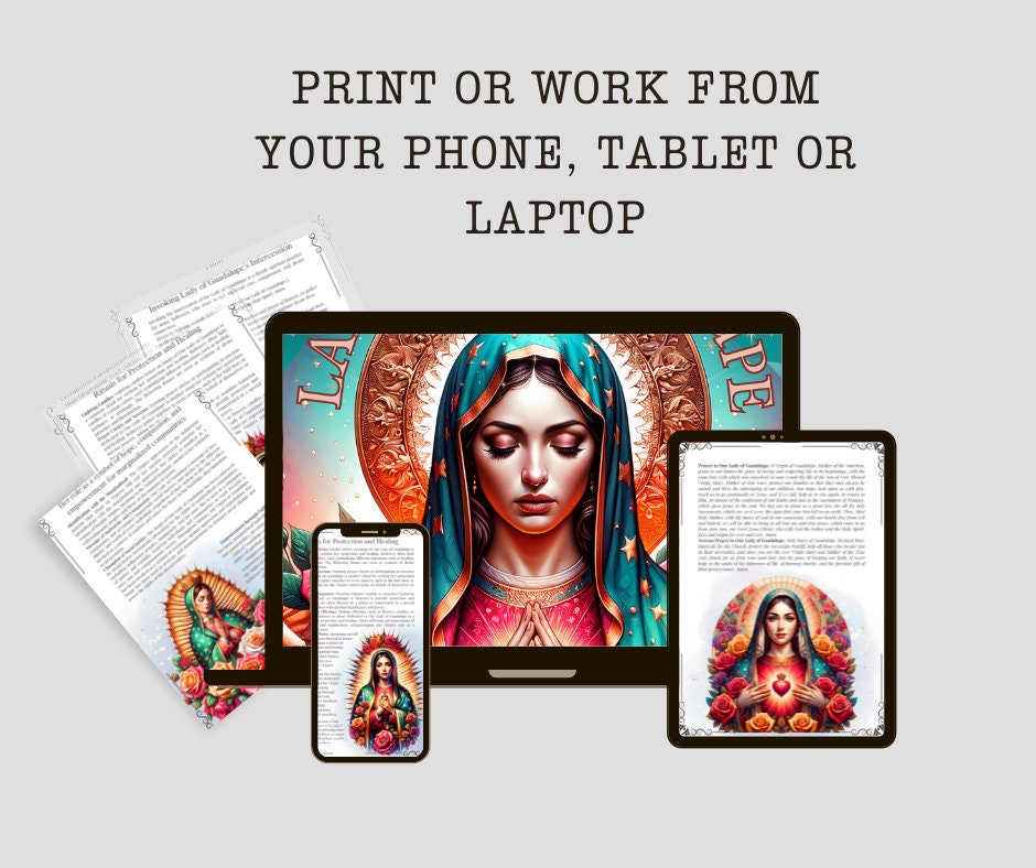 Our Lady of Guadalupe. Beautiful pages. Printable