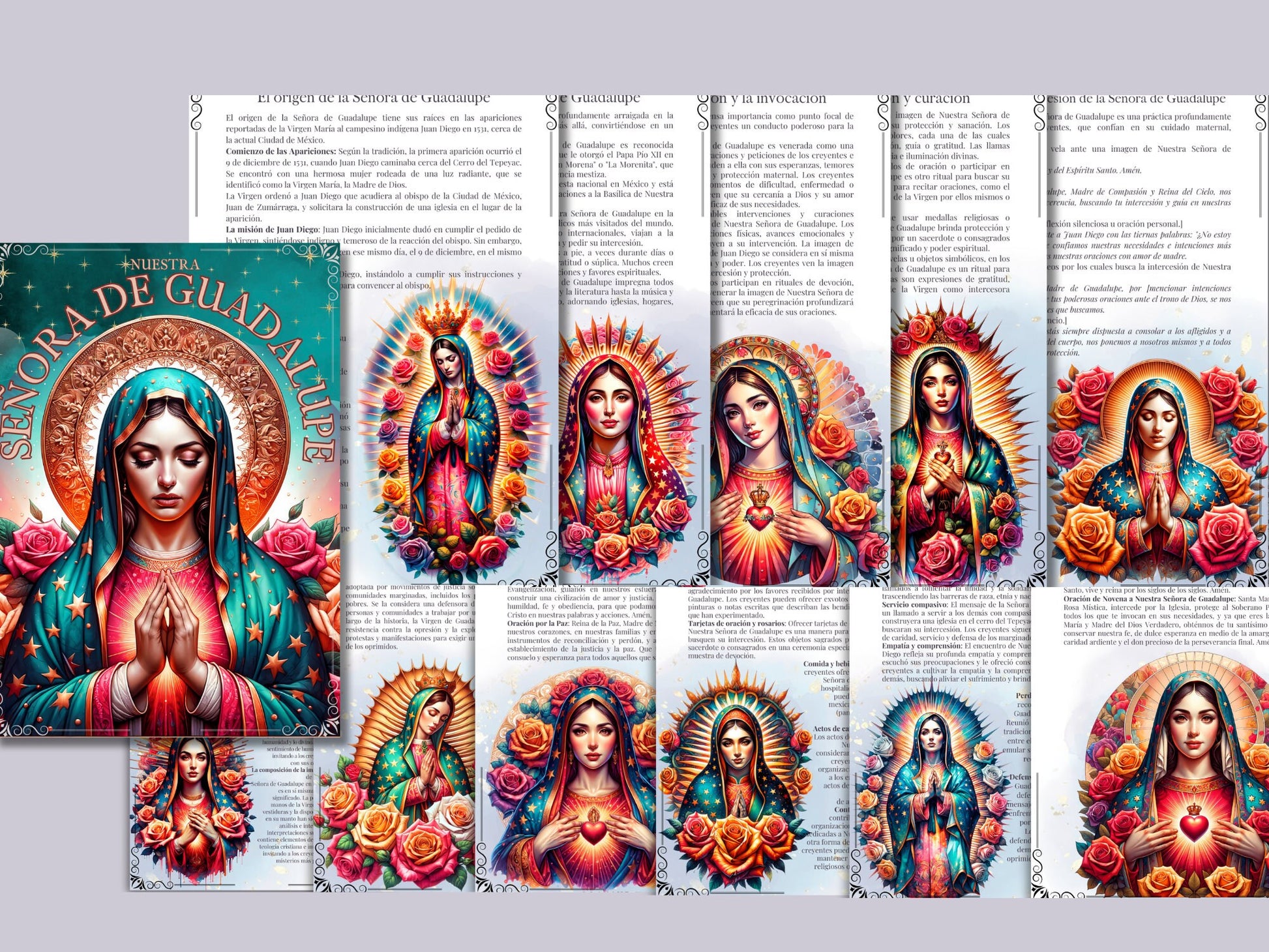 Nuestra Señora de Guadalupe. ESPAÑOL. Hermosas páginas. Imprimible