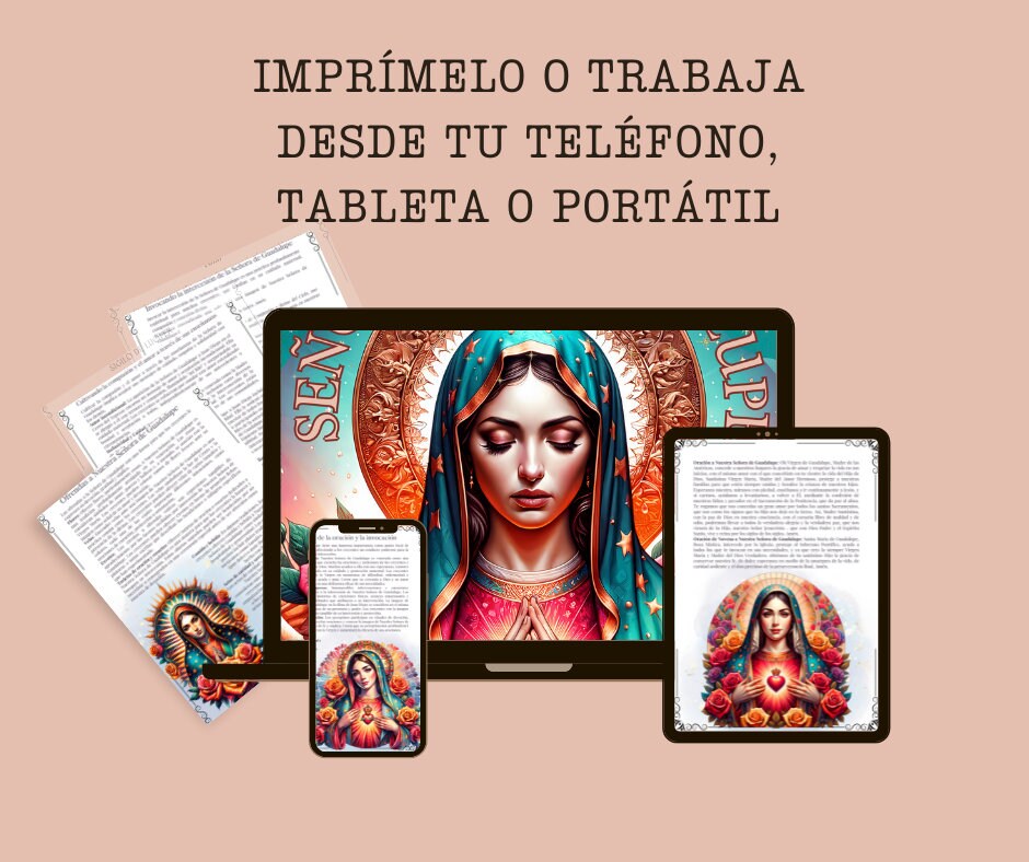 Nuestra Señora de Guadalupe. ESPAÑOL. Hermosas páginas. Imprimible