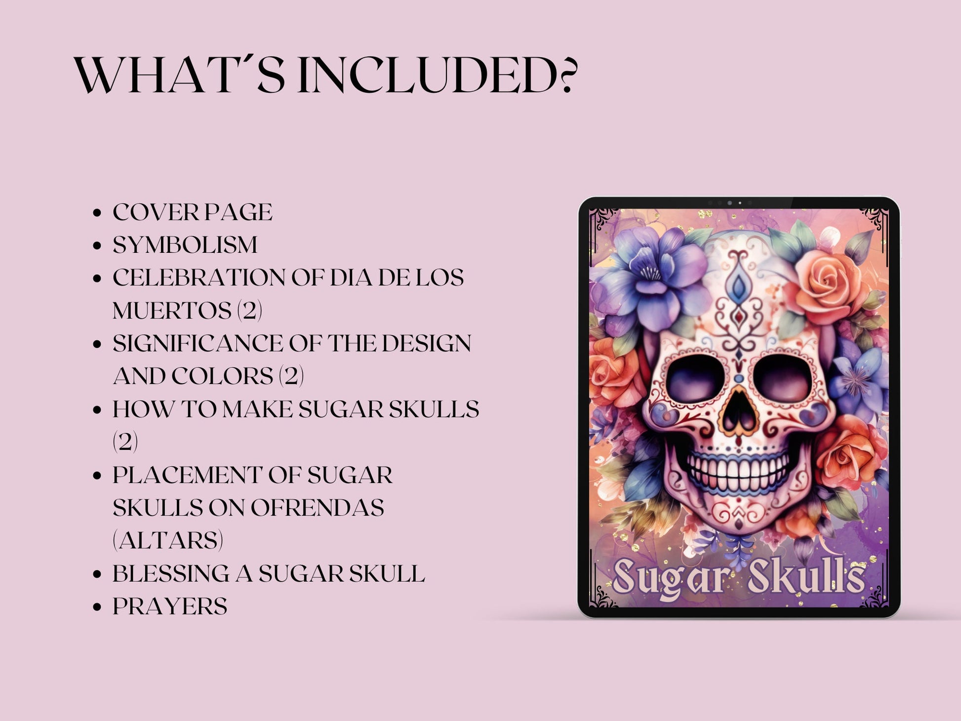 The Complete Guide to Sugar Skulls. Beautiful pages for your Grimoire or Book Of Shadows. Printable.