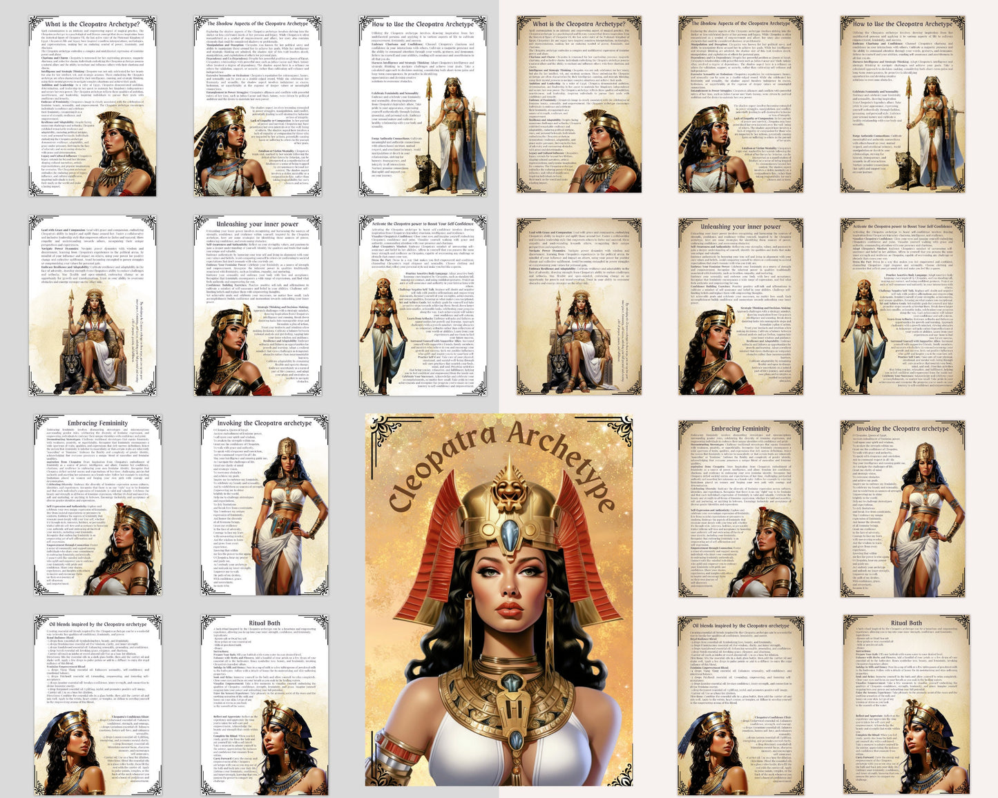 Cleopatra Archetype: Unleash Your Inner Power, Femininity, and Success. Printable.