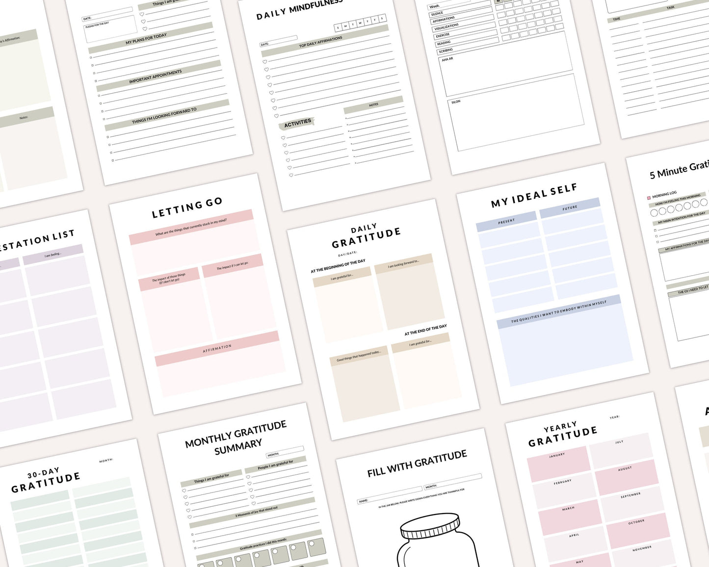 Gratitude & Manifestation Planner. Printable.
