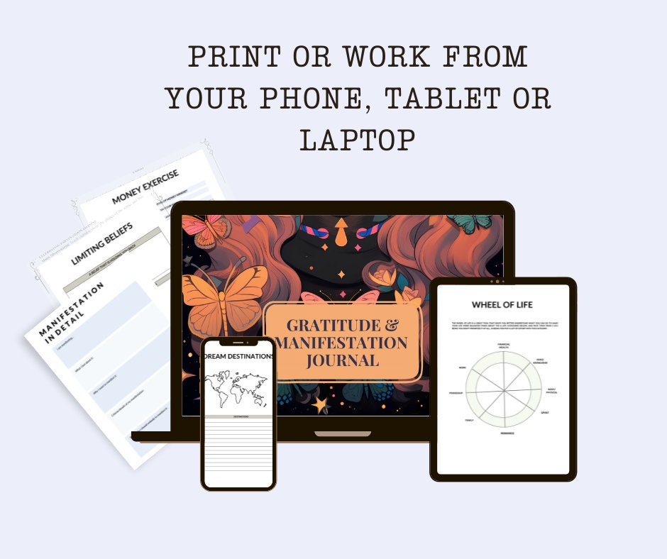 Gratitude & Manifestation Planner. Printable.