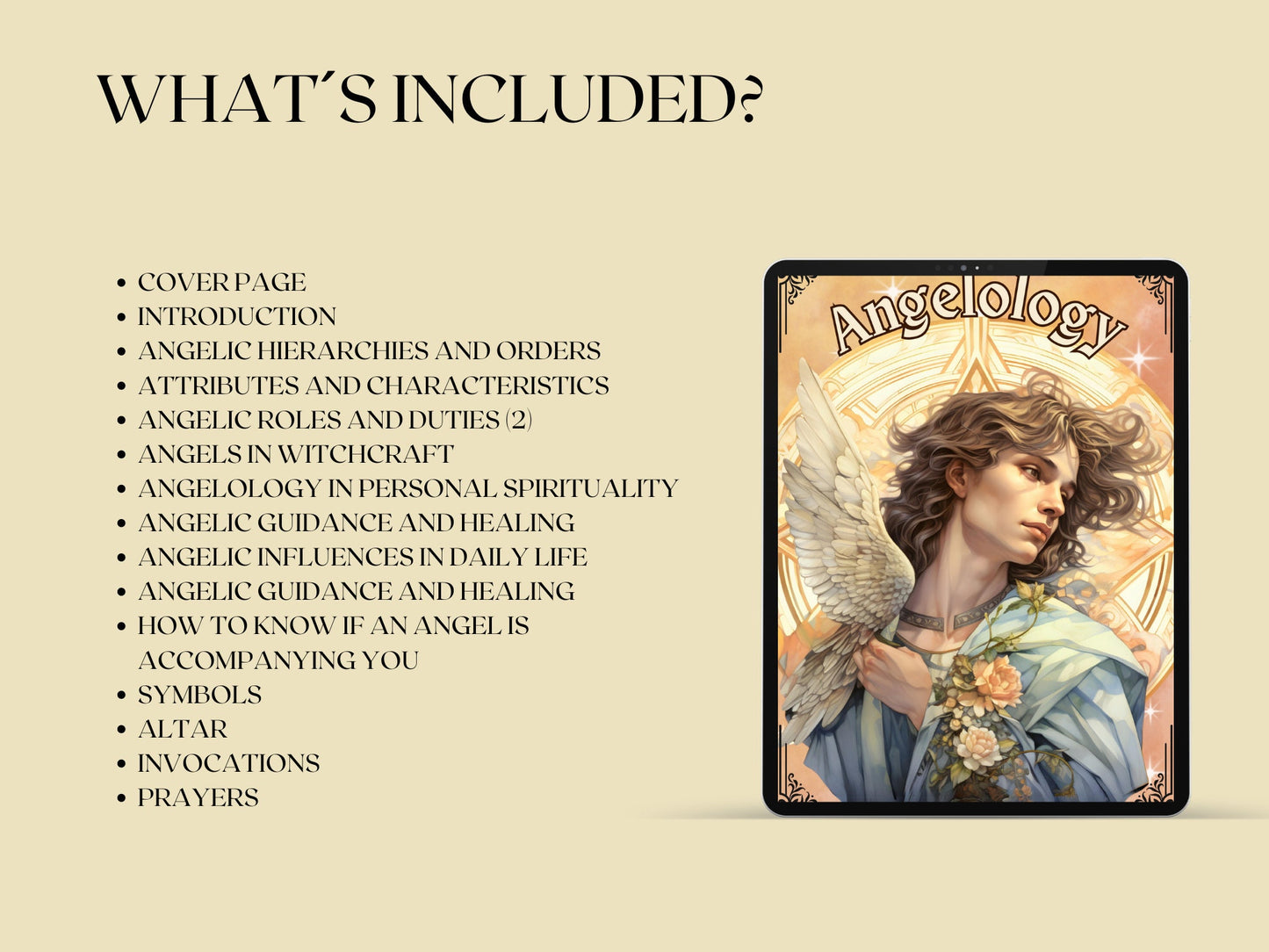 Angelology. Beautiful pages for your Grimoire or Book of Shadows. Printable