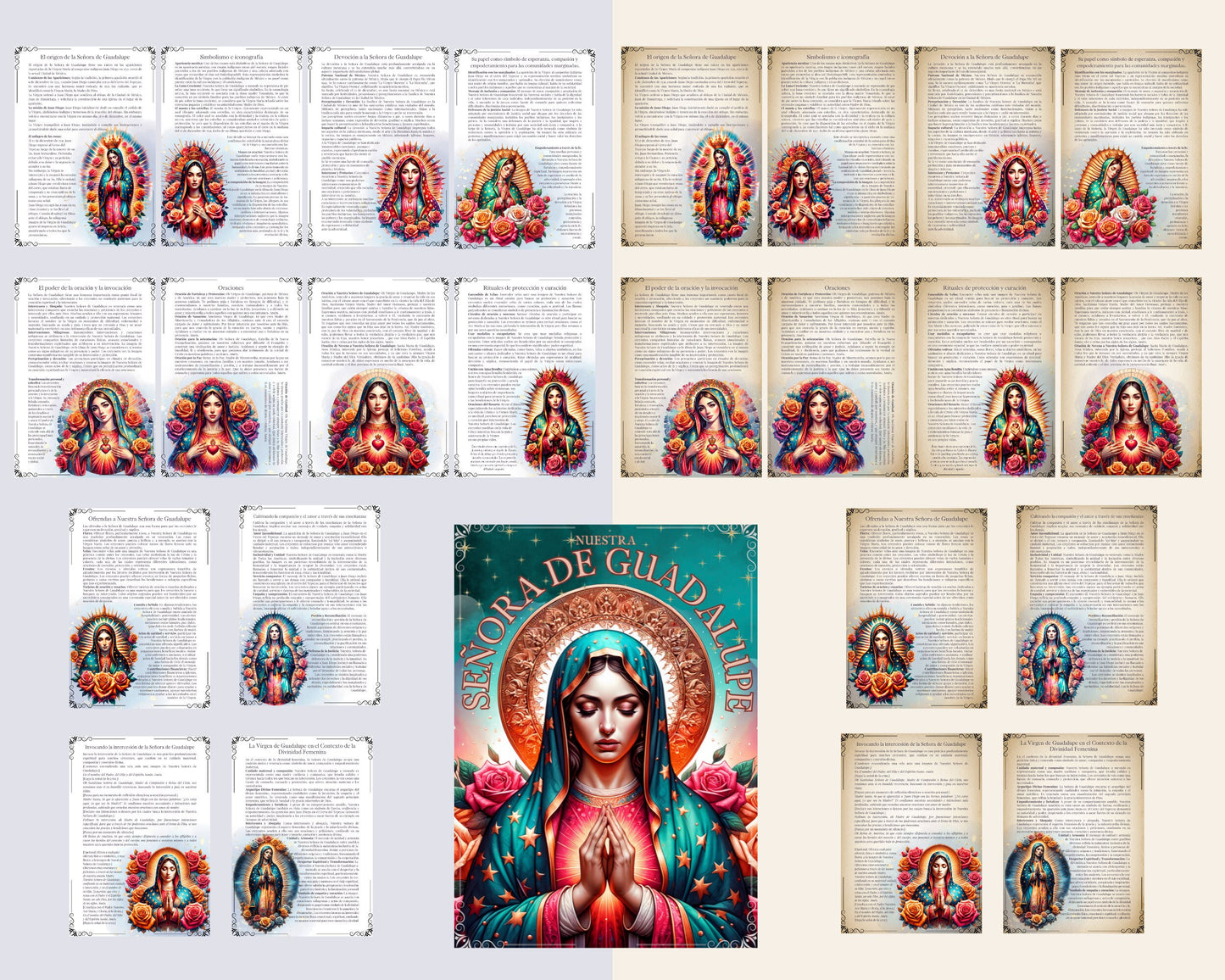 Nuestra Señora de Guadalupe. ESPAÑOL. Hermosas páginas. Imprimible
