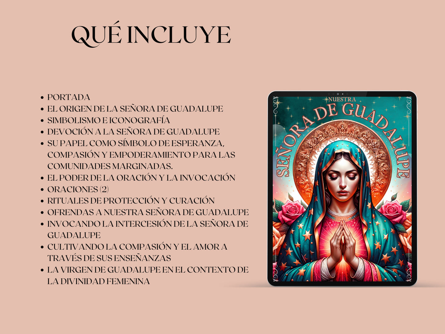 Nuestra Señora de Guadalupe. ESPAÑOL. Hermosas páginas. Imprimible