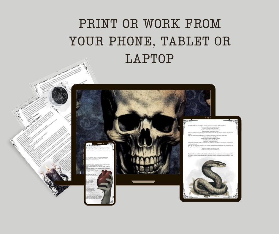 Baneful Magic Spells Collection. 17 Potent Curses & Hexes. Printable.