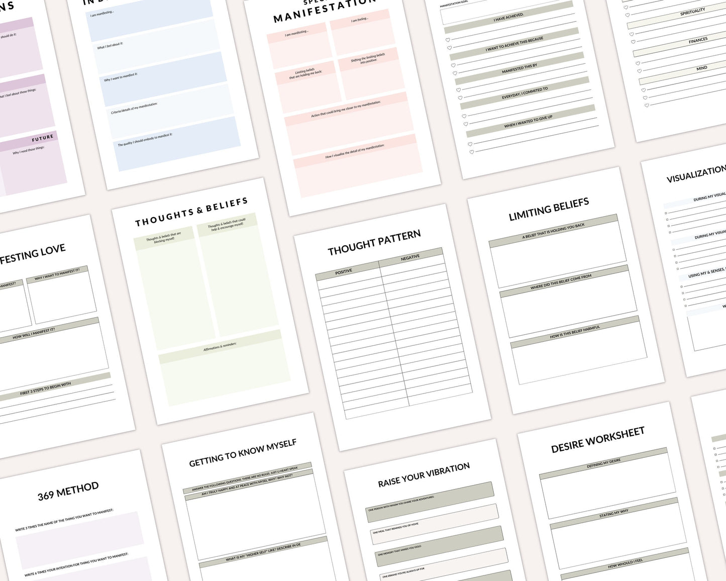 Gratitude & Manifestation Planner. Printable.